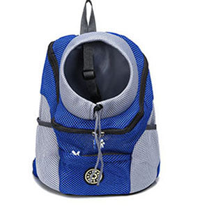 Hunderucksack Blau für kleine Hunde bis 8 kg – ideal für Reisen & Spaziergänge