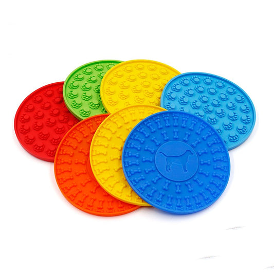 Schleckmatte Hund rund (2er-Set) – Leckmatte Hund Ø 15 cm