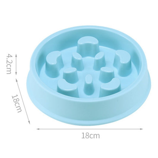 Anti Schling Napf Hund in Babyblau – Slow Feeder Futternapf gegen Schlingen