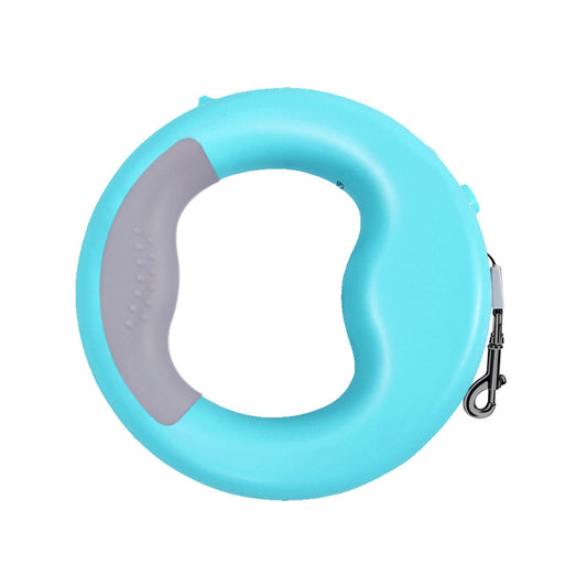 Ausziehbare LED Hundeleine in Blau mit Licht und ergonomischem Griff