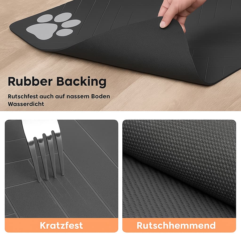 Napfunterlage Hund – rutschfest, kratzfest & wasserdicht